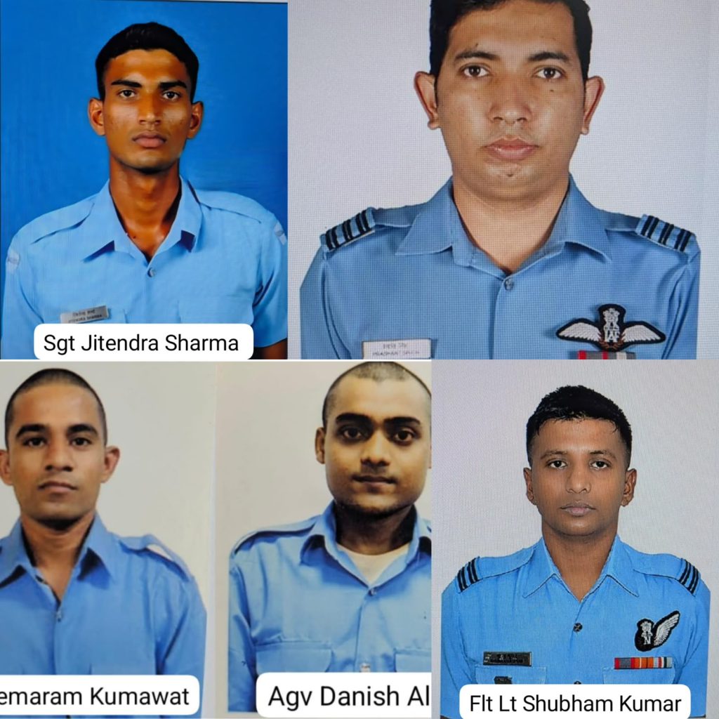भारतीय वायुसेना का विमान क्रैश, पांच जवानों का बलिदान IAF के पांच जवान बलिदान