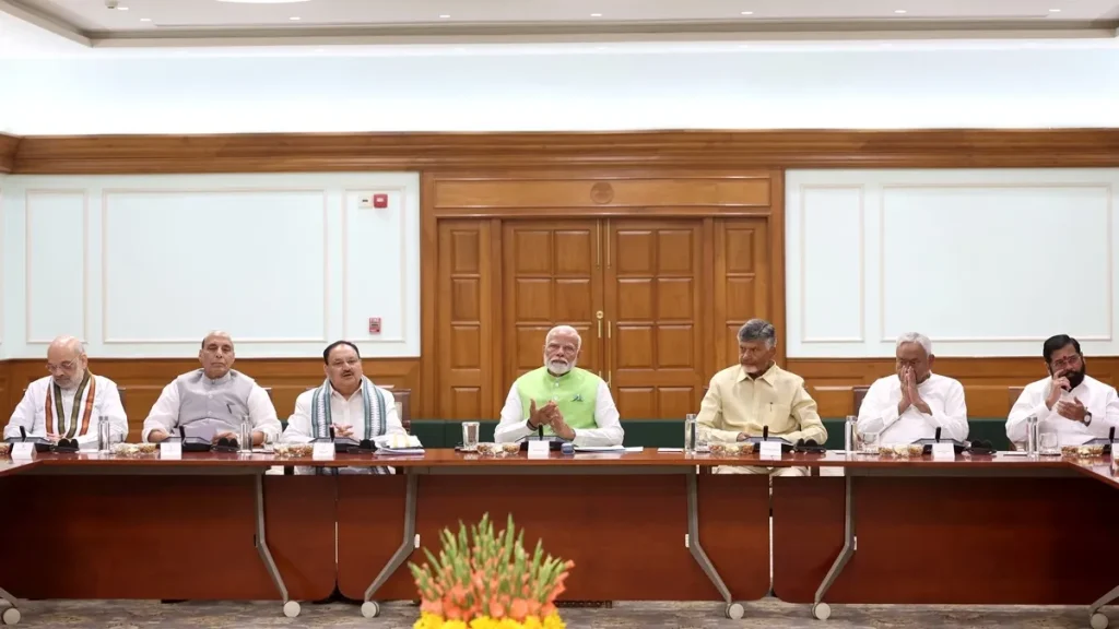 Delhinews : दिल्ली के भारत मंडपम में कल NDA की महाबैठक, जुटेंगे सभी सहयोगी दलों के नेता