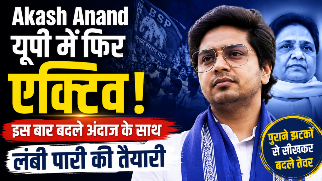 Akash Anand यूपी में फिर एक्टिव, इस बार बदले अंदाज के साथ लंबी पारी की तैयारी Akash Anand यूपी में फिर एक्टिव, इस बार बदले अंदाज के साथ लंबी पारी की तैयारी