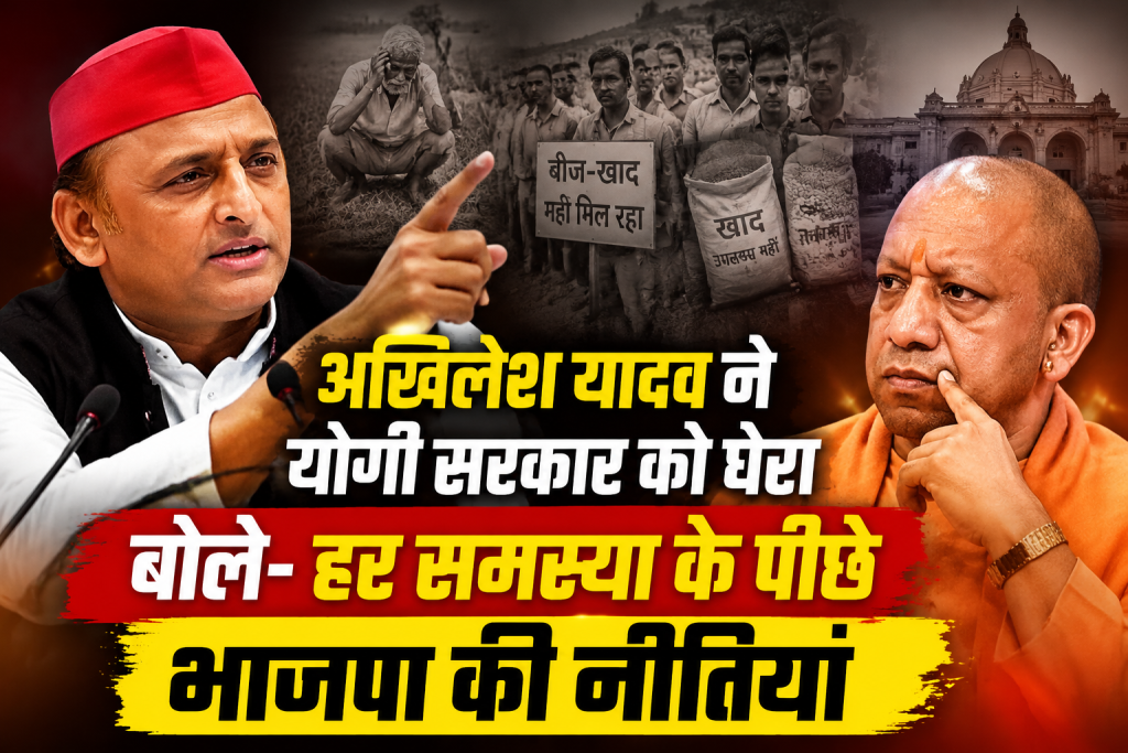 Akhilesh Yadav ने योगी सरकार को घेरा , बोले- हर समस्या के पीछे भाजपा की नीतियां Akhilesh Yadav