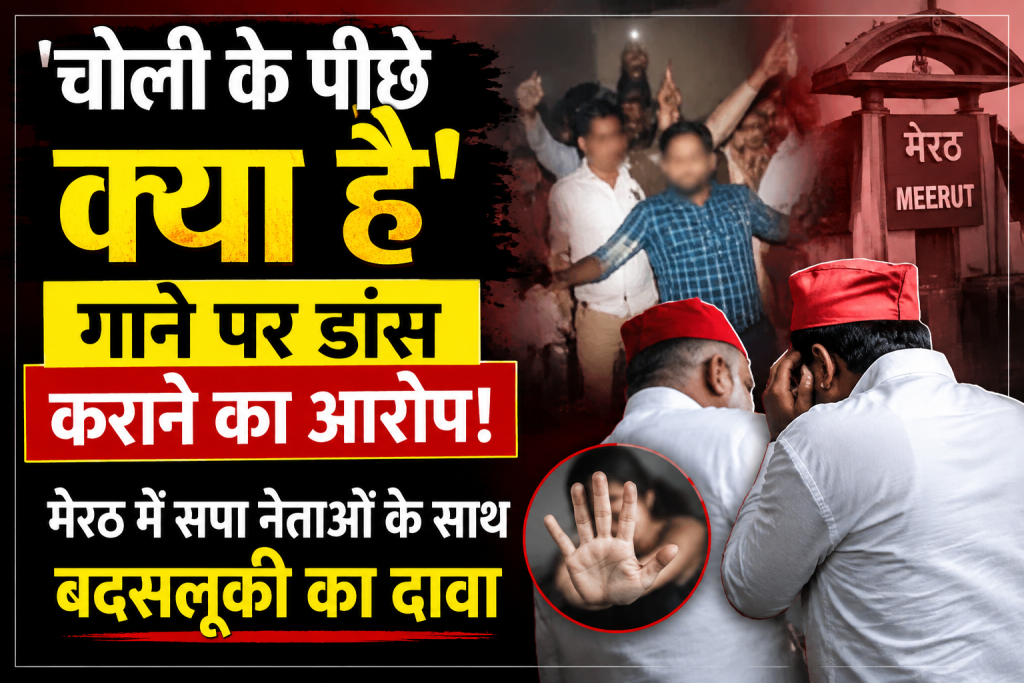 'चोली के पीछे क्या है' गाने पर डांस कराने का आरोप, मेरठ में सपा नेताओं के साथ बदसलूकी का दावा