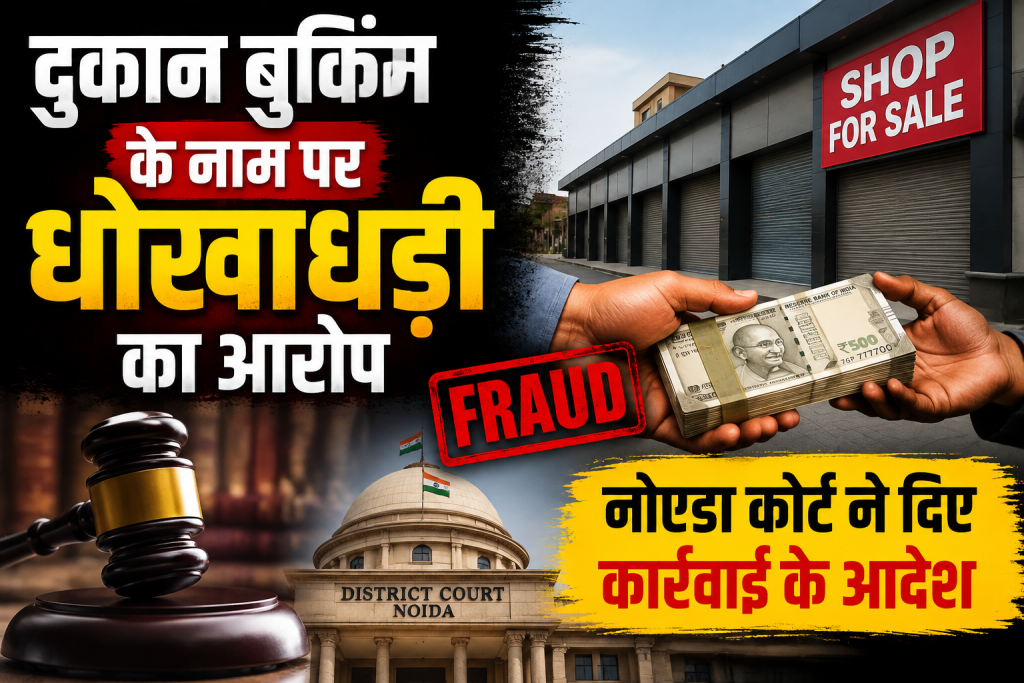 दुकान बुकिंग के नाम पर धोखाधड़ी का आरोप, नोएडा कोर्ट ने दिए कार्रवाई के आदेश