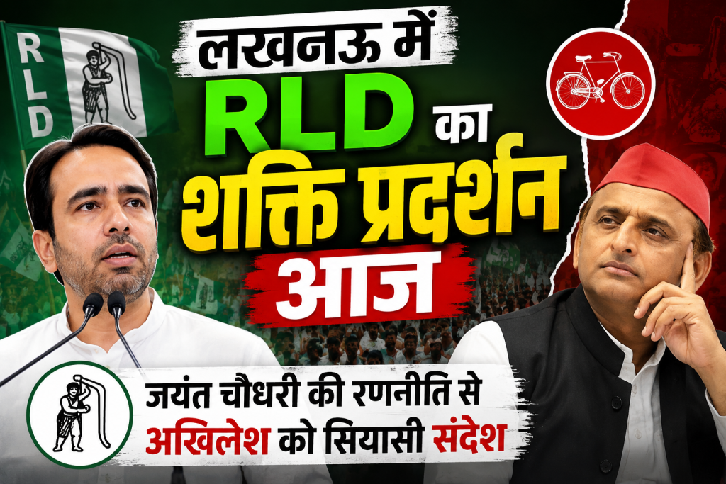 लखनऊ में RLD का शक्ति प्रदर्शन आज, जयंत चौधरी की रणनीति से अखिलेश को सियासी संदेश लखनऊ में RLD का शक्ति प्रदर्शन आज, जयंत चौधरी की रणनीति से अखिलेश को सियासी संदेश