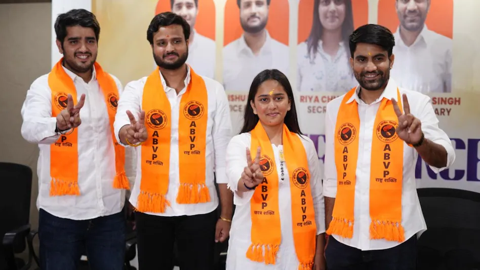 DUSU चुनाव में फिर लहराया ABVP का परचम, तीन पदों पर कब्जा, उपाध्यक्ष पद निर्दलीय के नाम