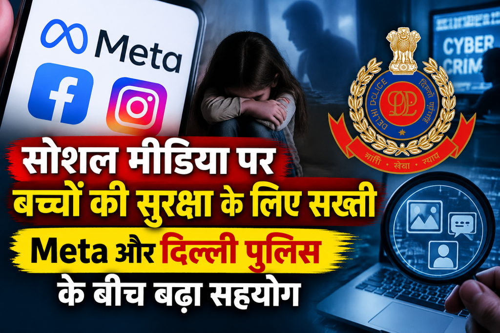 सोशल मीडिया पर बच्चों की सुरक्षा के लिए सख्ती, Meta और दिल्ली पुलिस के बीच बढ़ा सहयोग सोशल मीडिया पर बच्चों की सुरक्षा के लिए सख्ती, Meta और दिल्ली पुलिस के बीच बढ़ा सहयोग