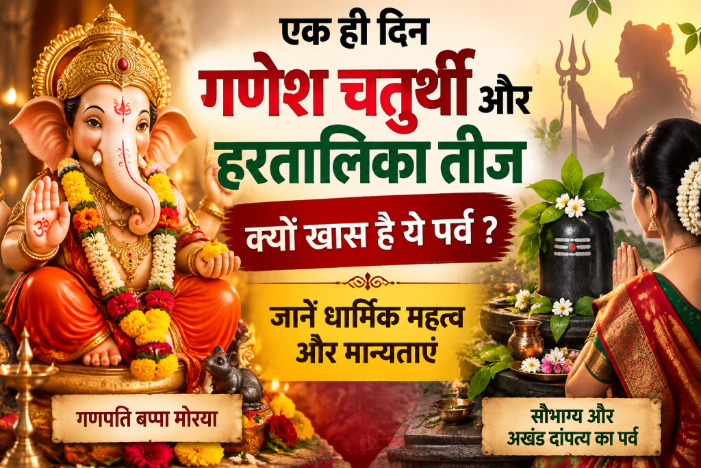 एक ही दिन गणेश चतुर्थी और हरतालिका तीज, क्यों खास है ये पर्व, जानें धार्मिक महत्व और मान्यताएं एक ही दिन गणेश चतुर्थी और हरतालिका तीज, क्यों खास है ये पर्व, जानें धार्मिक महत्व और मान्यताएं