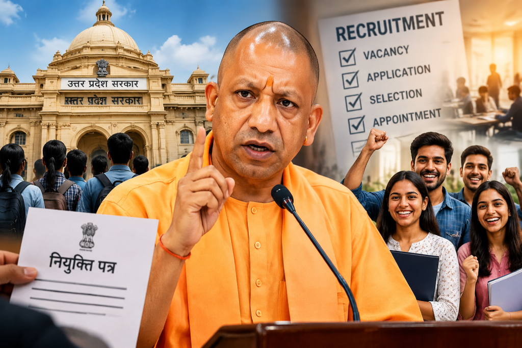 यूपी में नौकरी का बड़ा अपडेट! सीएम योगी ने भर्ती प्रक्रिया तेज करने के दिए निर्देश यूपी में नौकरी का बड़ा अपडेट! सीएम योगी ने भर्ती प्रक्रिया तेज करने के दिए निर्देश