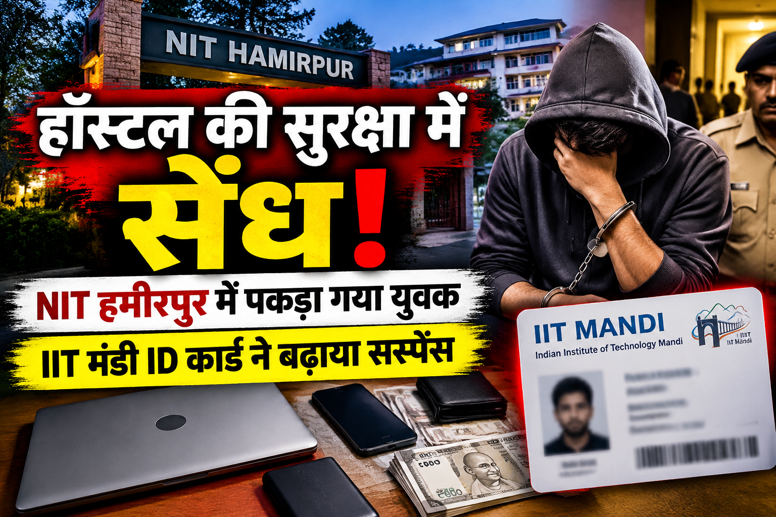हॉस्टल की सुरक्षा में सेंध! NIT हमीरपुर में पकड़ा गया युवक, IIT मंडी ID कार्ड ने बढ़ाया सस्पेंस