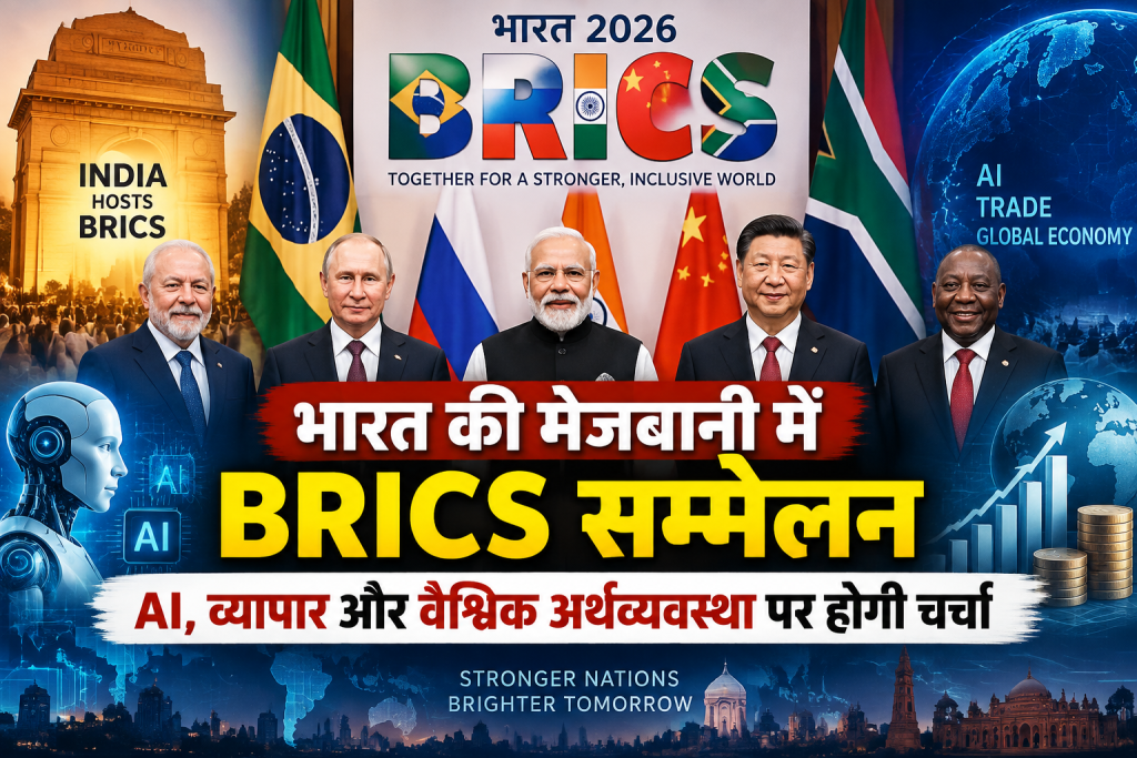 भारत की मेजबानी में BRICS सम्मेलन, AI, व्यापार और वैश्विक अर्थव्यवस्था पर होगी चर्चा