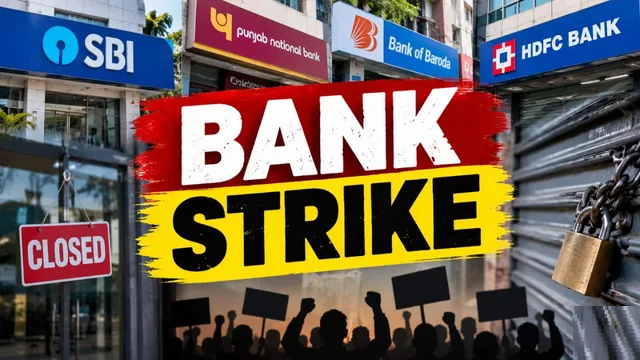 यूपी में बैंक कर्मचारियों की हड़ताल, SBI बैंक के सामने जमकर नारेबाजी