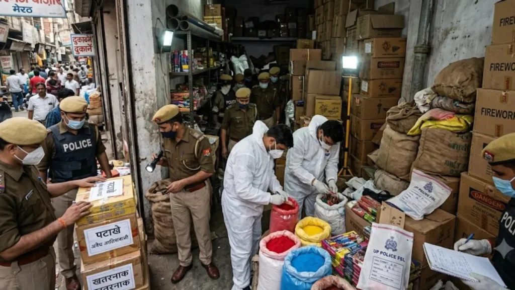 लाला का बाजार से रोहटा तक छापेमारी, मेरठ में मिला 400 किलो विस्फोटक का जखीरा