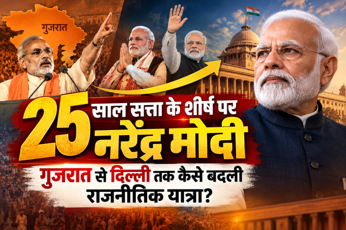 25 साल सत्ता के शीर्ष पर नरेंद्र मोदी, गुजरात से दिल्ली तक कैसे बदली राजनीतिक यात्रा?