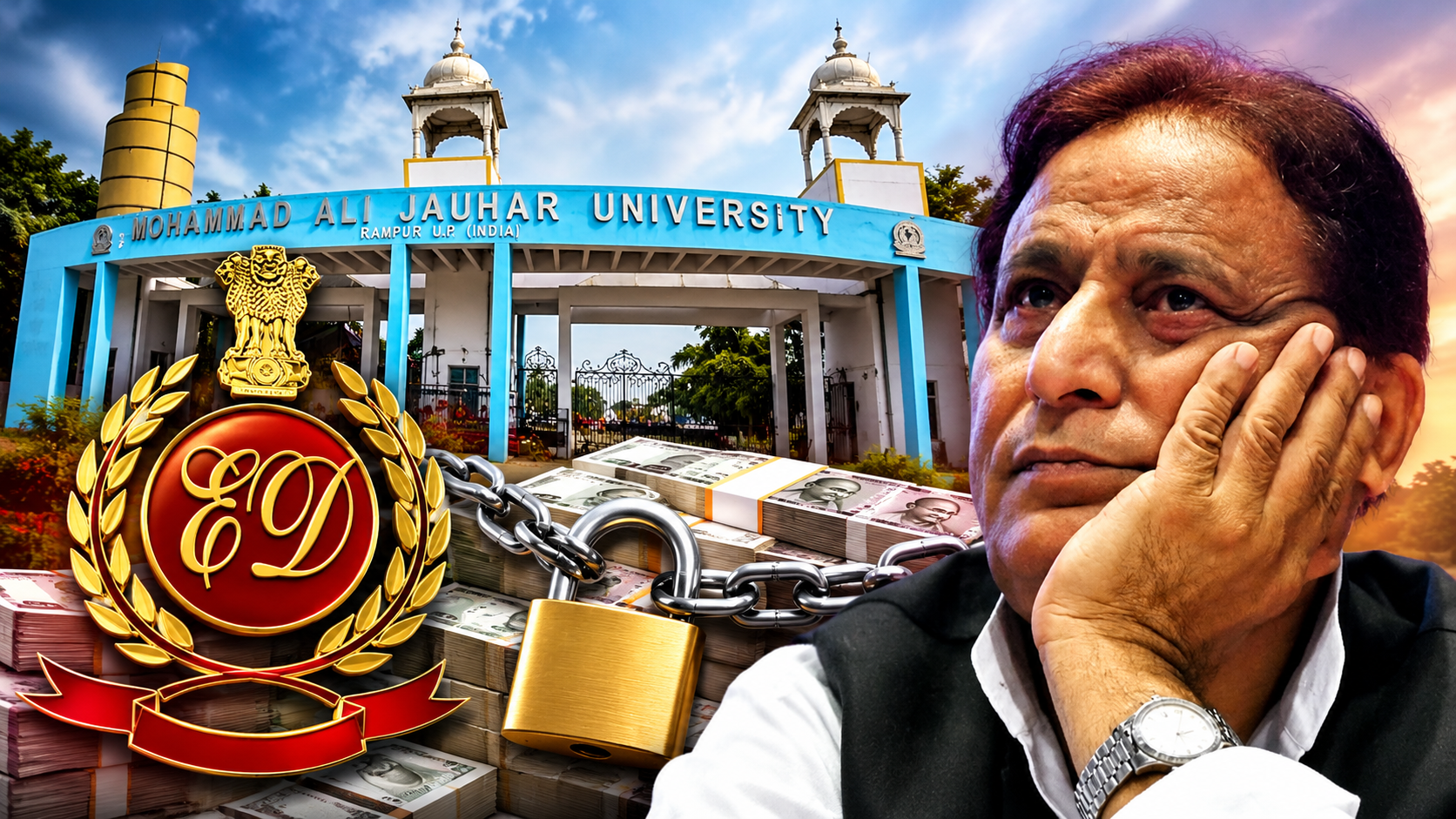 Azam Khan की जौहर यूनिवर्सिटी पर गहराया संकट, 426 करोड़ की संपत्ति को ED ने किया कुर्क