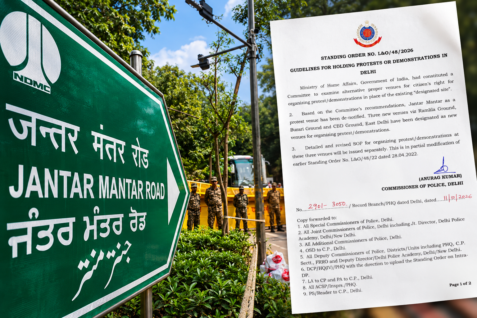 अब Jantar Mantar नहीं रहा धरना स्थल, गृह मंत्रालय ने किया डिनोटिफाई, प्रदर्शनकारियों को मिले 3 विकल्प