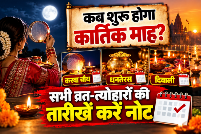 कब शुरू होगा कार्तिक माह? करवा चौथ, धनतेरस और दिवाली की तारीखें करें नोट
