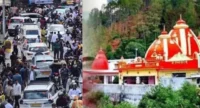 कैंची धाम में वीकेंड पर उमड़ी श्रद्धालुओं की भीड़, नैनीताल पुलिस ने संभाली ट्रैफिक व्यवस्था